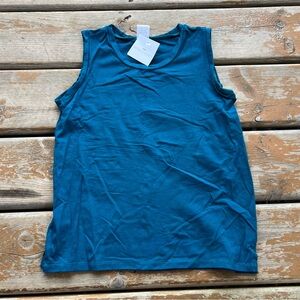 Posh & Cozy Bamboo Blend Blue Tank Top - Made in Canada - Size Youth Med (7/8)
